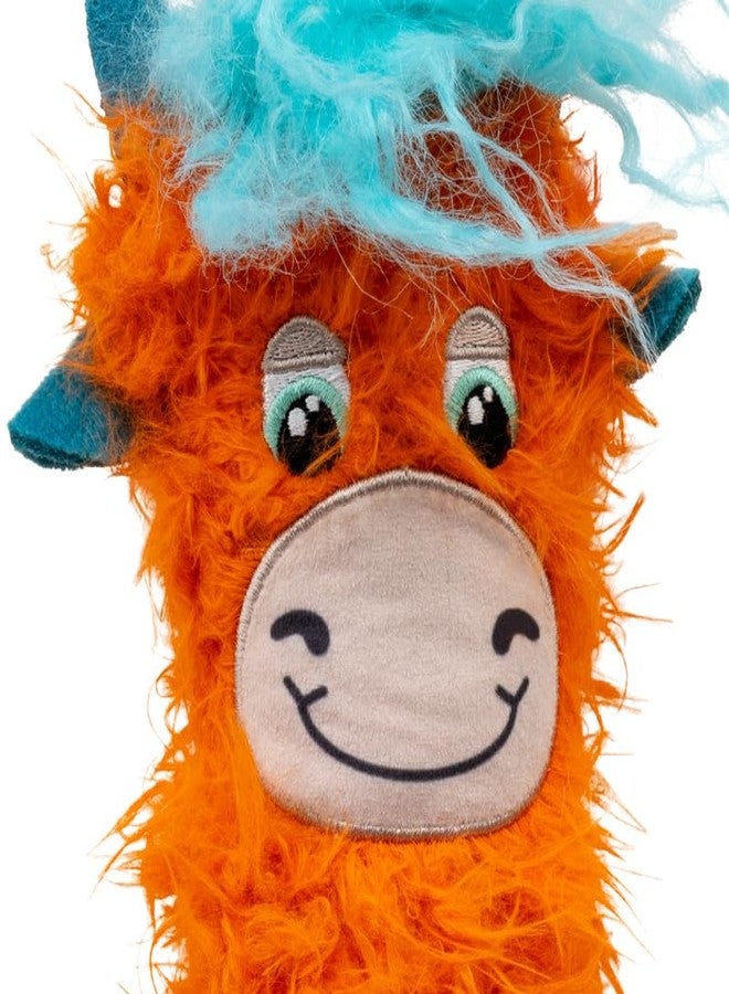 كونج لعبة قطط KONG Kickeroo Highland Cow – لعبة قطط قطيفة محشوة بالنعناع البري مع صوت خشخشة وذيل رقيق – ألوان متنوعة (عبوة من قطعتين) - Image 4